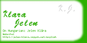 klara jelen business card